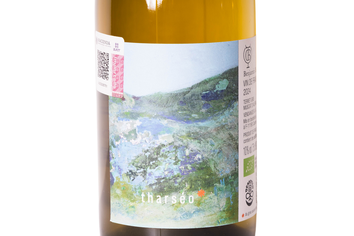 foto de la etiqueta de vin de france tharseo