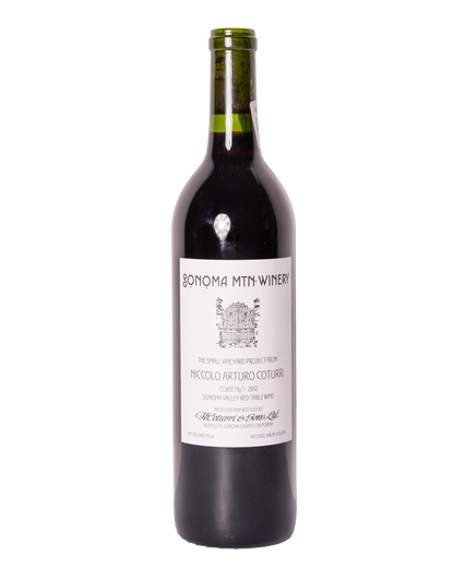 botella de vino tinto natural Cuvee no1 2012 de Sonoma Mtn Winery de Estados Unidos

