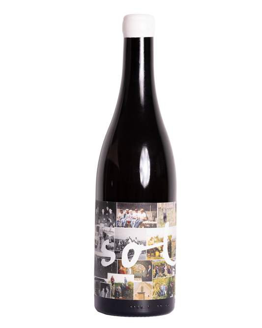 sol 2019 Michael Gindl, vino naranja, etiqueta de vino naranja, vino natural, Botella de vino naranja Sol 2019 de Michael Gindl de Austria