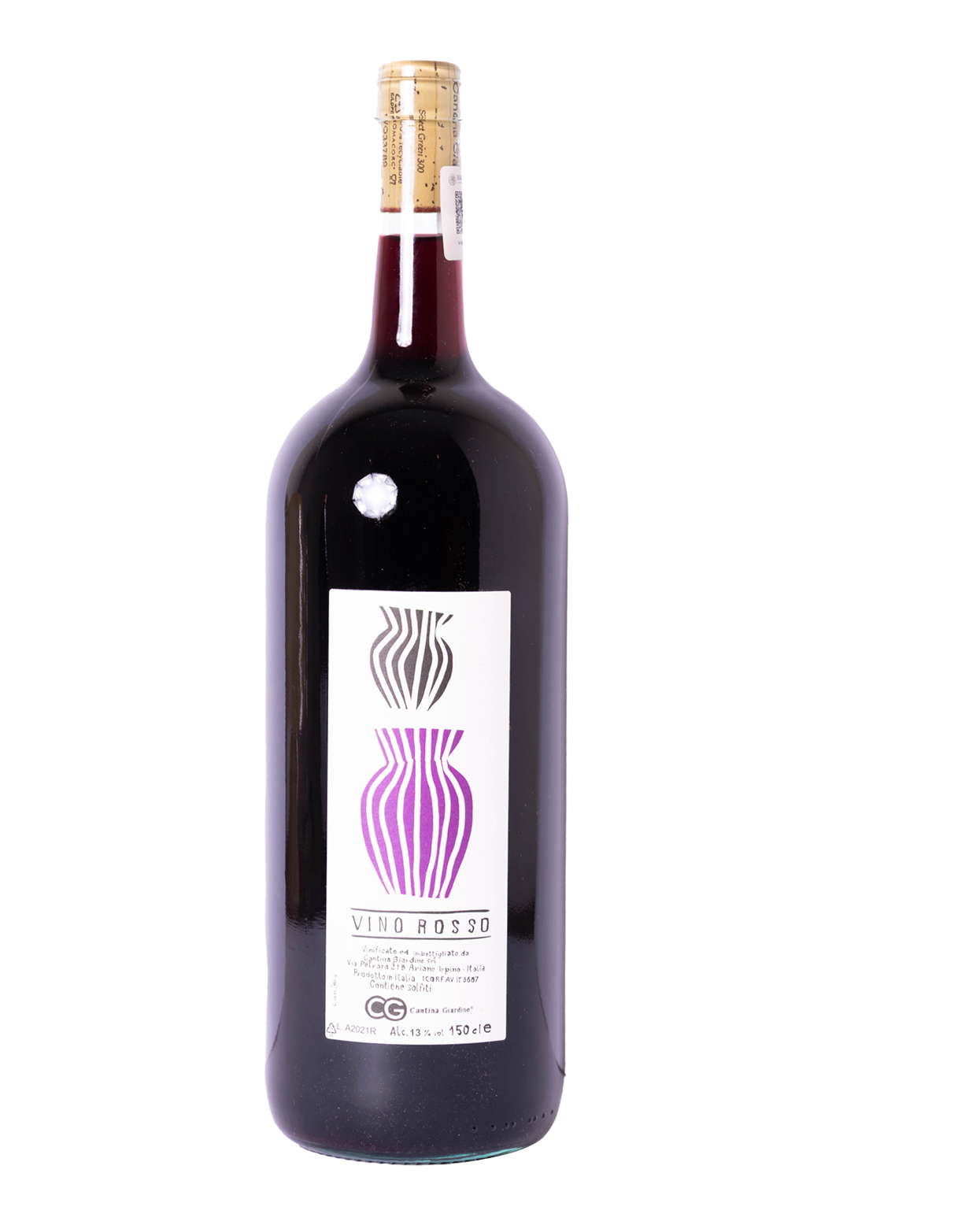 botella rosso anfora magnum de cantina giardino.