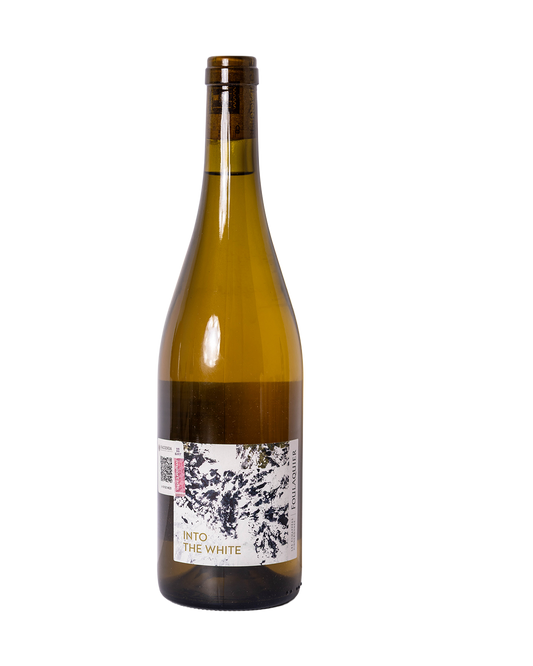 botella de Into the White 2024 de Mas Foulaquier, vino frances, vino blanco, vino natural