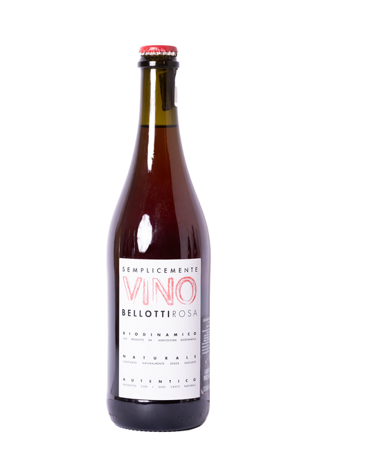 etiqueta semplicemente rosa 2023, vino natural rosado