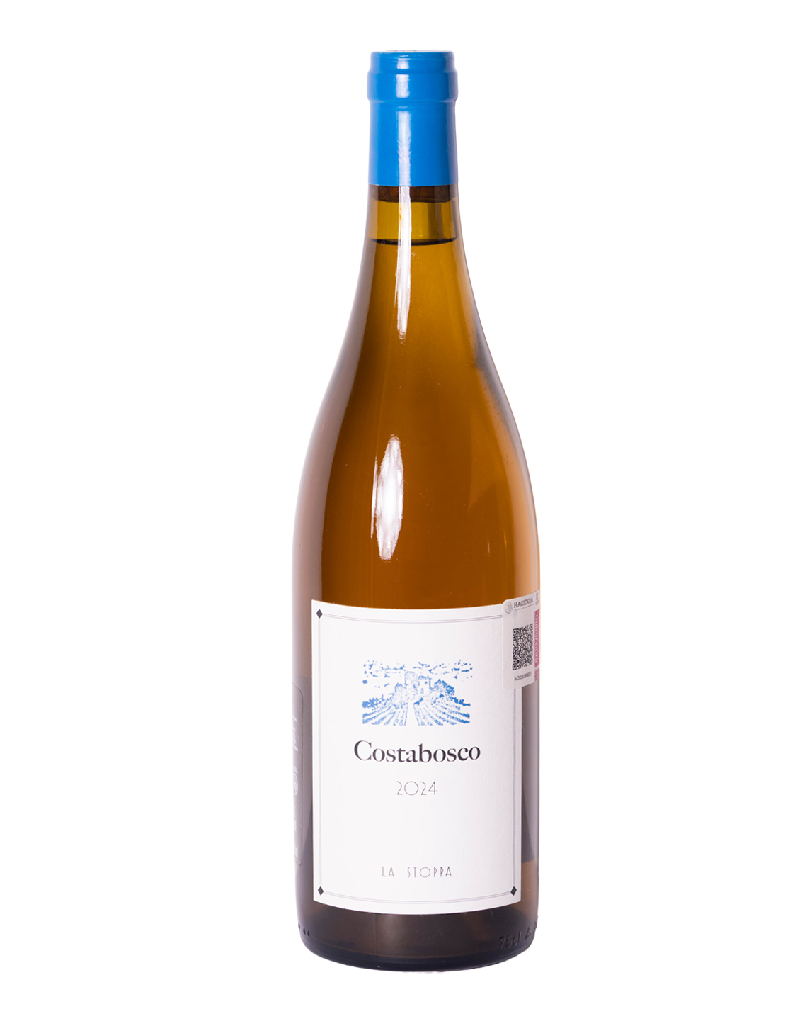 Botella de Costabosco 2024 de La Stoppa, vino naranja italiano de Emilia-Romaña