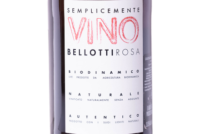 etiqueta semplicemente rosa 2023, vino natural rosado