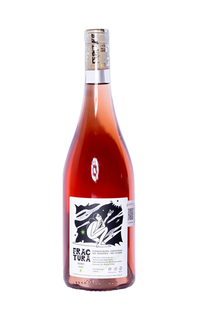 Fractura Rosado 2022- Daniel Kelly- Vino natural Mexicano- Vino Rosado en México- Vino mexicano- Vino del Valle de Guadalupe- Vino de uva Duriff- Duriff- Vino de Fermentación Espontánea- Salvaje Vinos